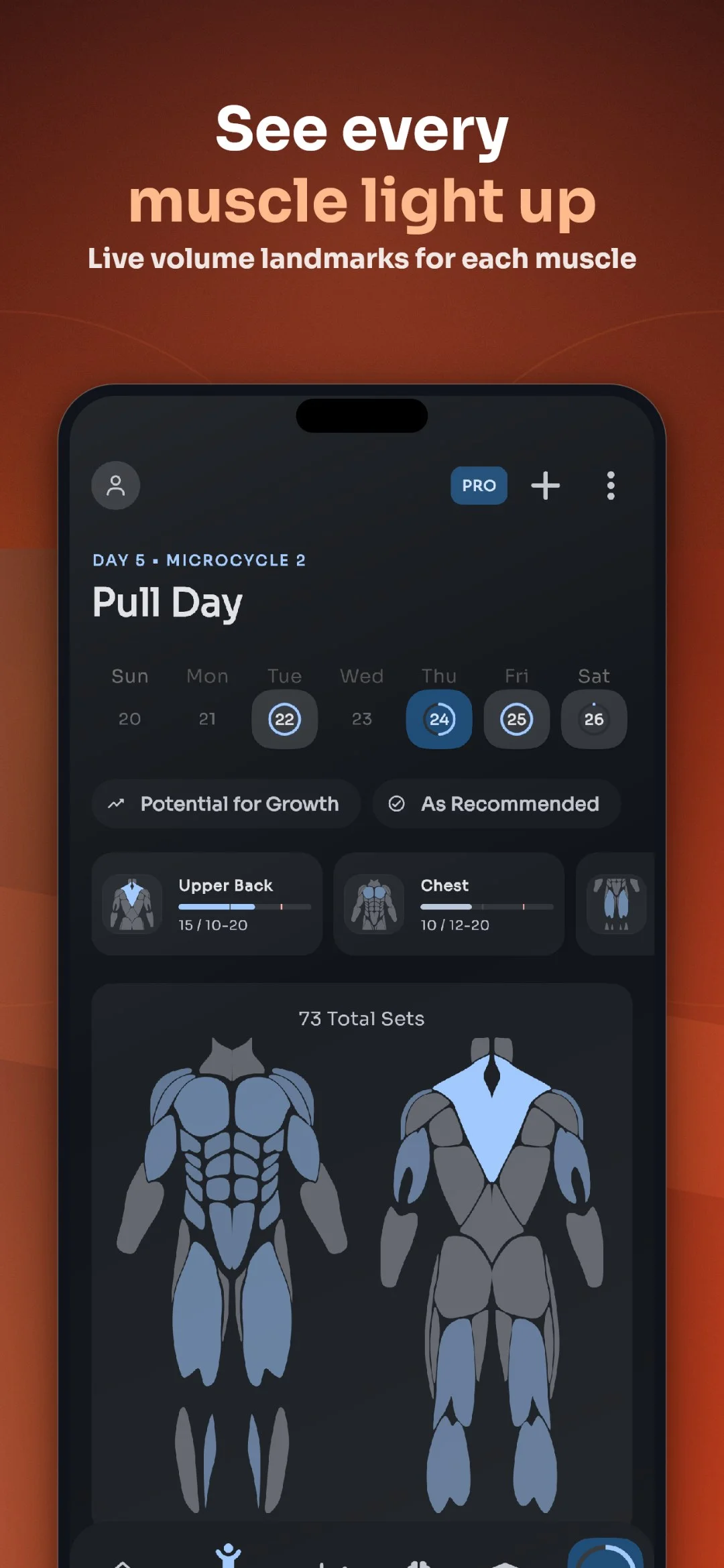 ELVT muscle heatmap – see every muscle light up with live volume landmarks