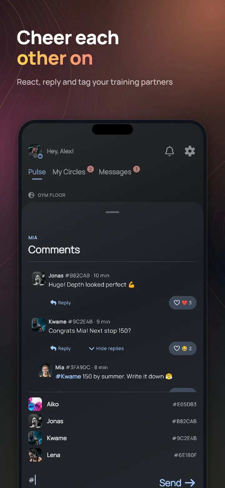 ELVT Circles – cheer each other on: react, reply and tag your training partners