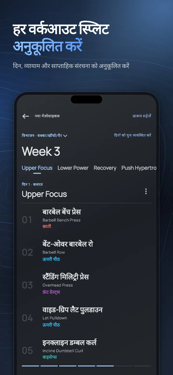 हर वर्कआउट स्प्लिट को अपने हिसाब से बदलें