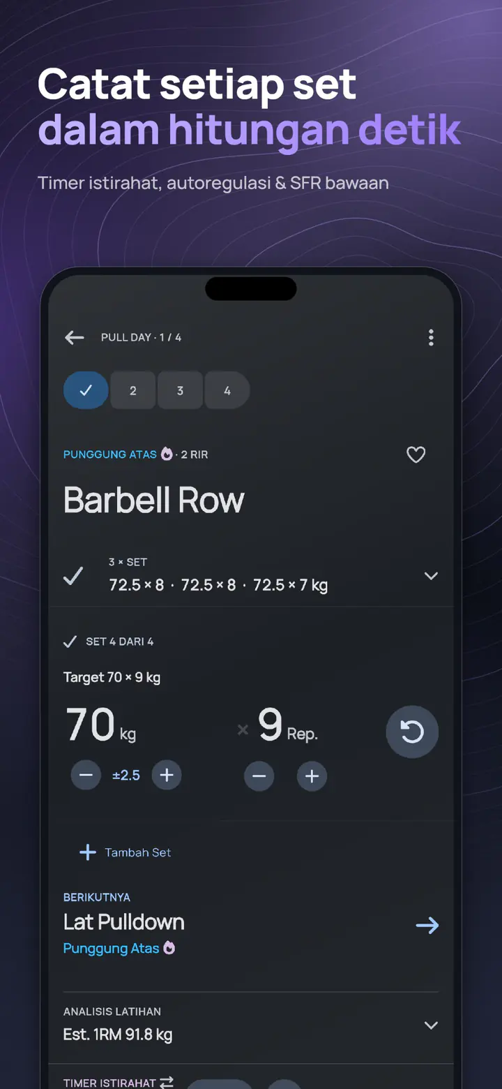 ELVT workout logger – log every set in seconds with rest timers and RIR built in